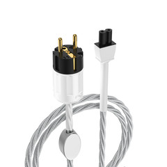 HI-End Silver Plated Braided audiophile power cable Euro & US connectors hifi