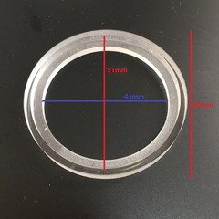 2Pcs 1″ 1inch Acrylic Transparent Speaker Ring Speaker Mounting Spacer Ring 56mm