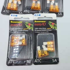 Bussmann BP/ATC-5ID 5A 32V dc 1kA Tan Blade Fuse 0.75 L x 0.2 H in. (Pack of 5)