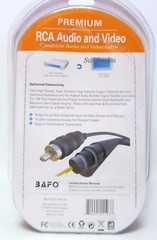 BAFO Premium 24K Gold Plated Composite RCA A/V Audio Video Cable 14′ 14FT