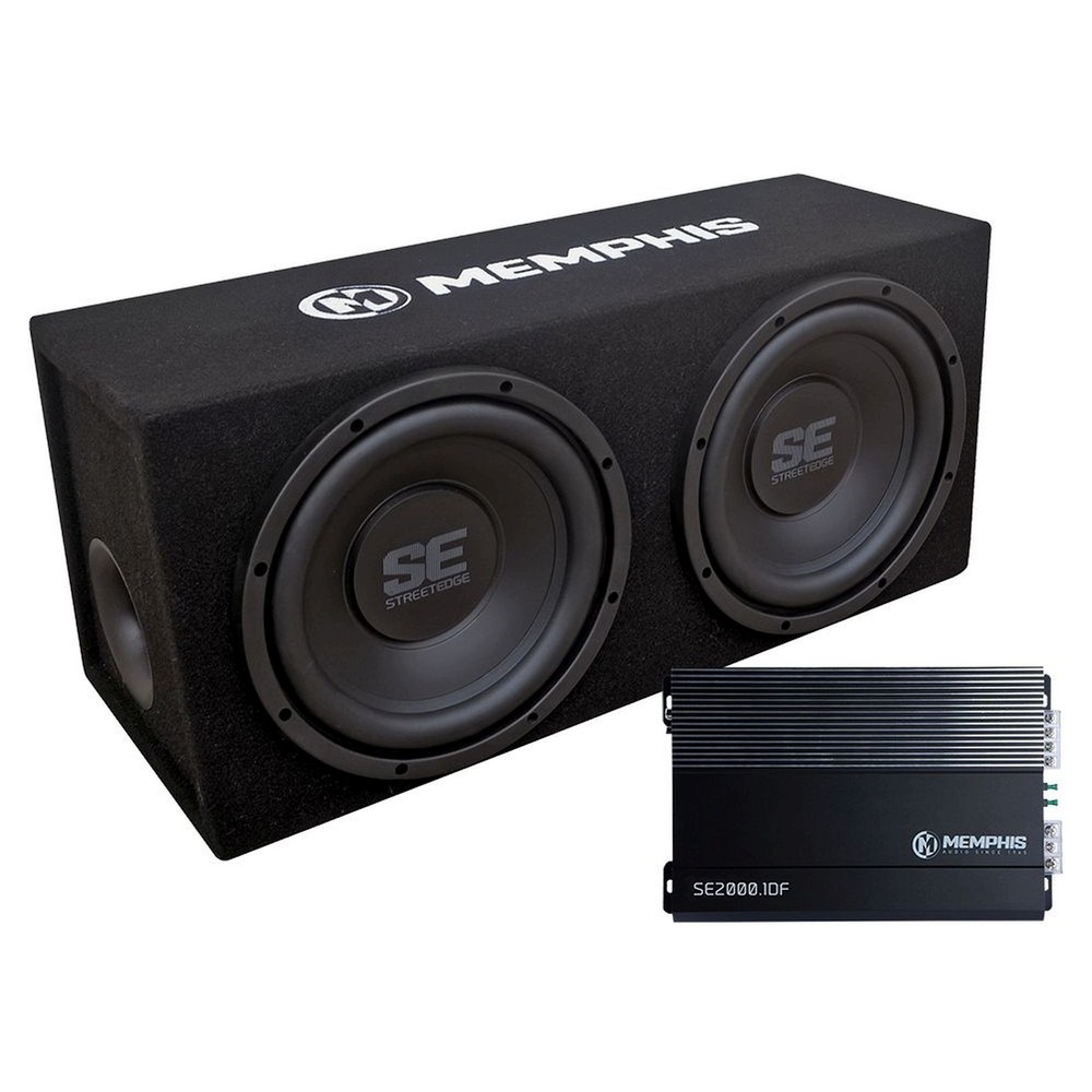Memphis Audio SE210 Dual 10″ Loaded SE Enclosure, SE2000.1DF 500 Wat Amplifier
