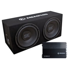 Memphis Audio SE210 Dual 10″ Loaded SE Enclosure, SE2000.1DF 500 Wat Amplifier
