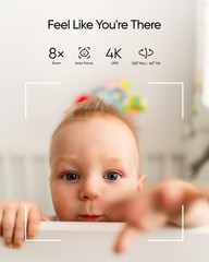 eufy Security Baby Monitor E21 with 4K UHD Camera, 5” 720p Display 8X Zoom 24/7