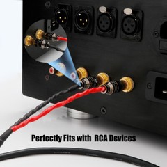 Gold Plated 3.5mm TRS Plug to 2RCA Male HIFI OFC Copper Splitter Audio Cable