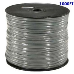 1000FT 28AWG 4-Conductor CCA Standard Wire Phone Cable Cord Modular Silver Satin