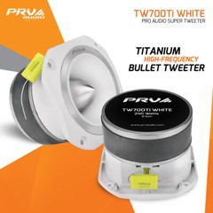 2x PRV TW700Ti WHITE Bullet 4″ Pro Audio Super Tweeters 8 Ohm Titanium 480 Watts