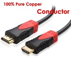 Premium 30ft Feet RED MESH HDMI CABLE 1.4 BLURAY 3D HDTV XBOX LCD HD TV 1080P Us