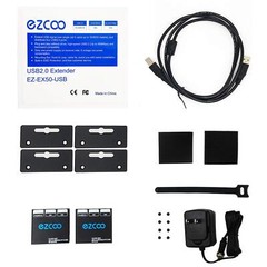 USB Extender 165ft 50m 4-Port USB2.0 HUB by Cat5e Cat6 -Two Webcam Work Sync,…