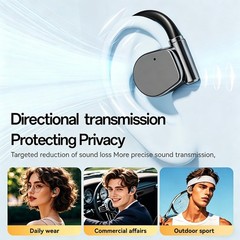 APE-BSW Open-Ear Wireless Earbuds with an earhook One Size Fits All, Black