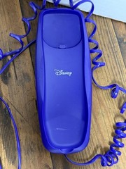 Disney Tinkerbell Trim Line Corded Home Phone Land Line with purple cord Unteste