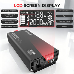 2000W /4000W 12V to 120V Pure Sine Wave Power Inverter OFF-GRIED Power Battery