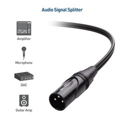 Cable Matters Balanced XLR Splitter Cable 1.5ft / 0.5m XLR Y Splitter Cable 2