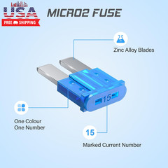60Pcs Micro Assorement Fuses Kit -Micro2 Fuse Kit, Micro 2 Automotive Replacemen