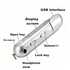 MP3 Player USB 2.0 Small Flash Drive Multilanguage LCD Music Player with 38127