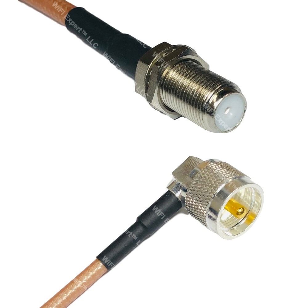 RG400 F FEMALE to UHF Male Angle RF Cable FAST-SHIP LOT