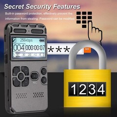 Rechargeable LCD Digital Audio Sound Voice Recorder Dictaphone MP3 Player