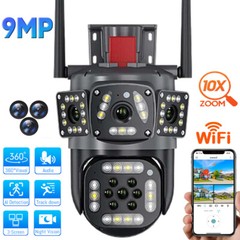 2PCS Camara De Seguridad 4K Wifi Inalambricas Para Exterior Con Vision Nocturna
