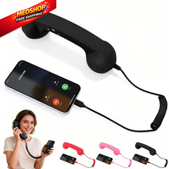 Retro Phone Handset,2026 New Style Type-C Handset,Type-C Black