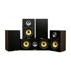 Fluance Signature Compact Surround Sound Home Theater 5.0 System – Walnut