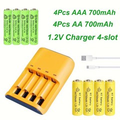 Household Universal Battery Charger Kit With Cells Fits Electronic Equipment Use