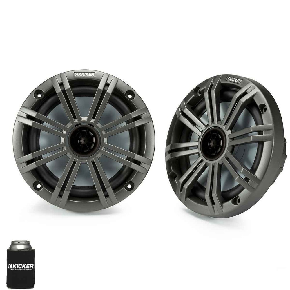 Kicker 6.5″ Charcoal Marine Speakers (QTY 2) 1 pair of OEM replacement speakers