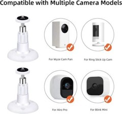 2pcs Universal Wall Mount Bracket for Security Camera with 1/4″ Screw Connector