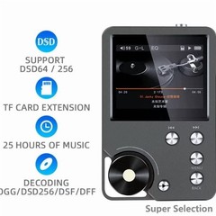HiFi Lossless MP3 Player 20H Playback 2.0″ Screen Supports FLAC DSD