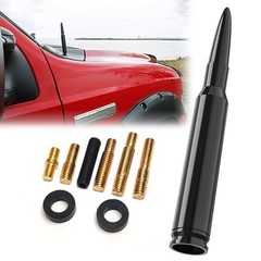 Bullet Style 0.5 Cal Short Black Antenna Mast Power for DODGE RAM &RAM 2009-2023