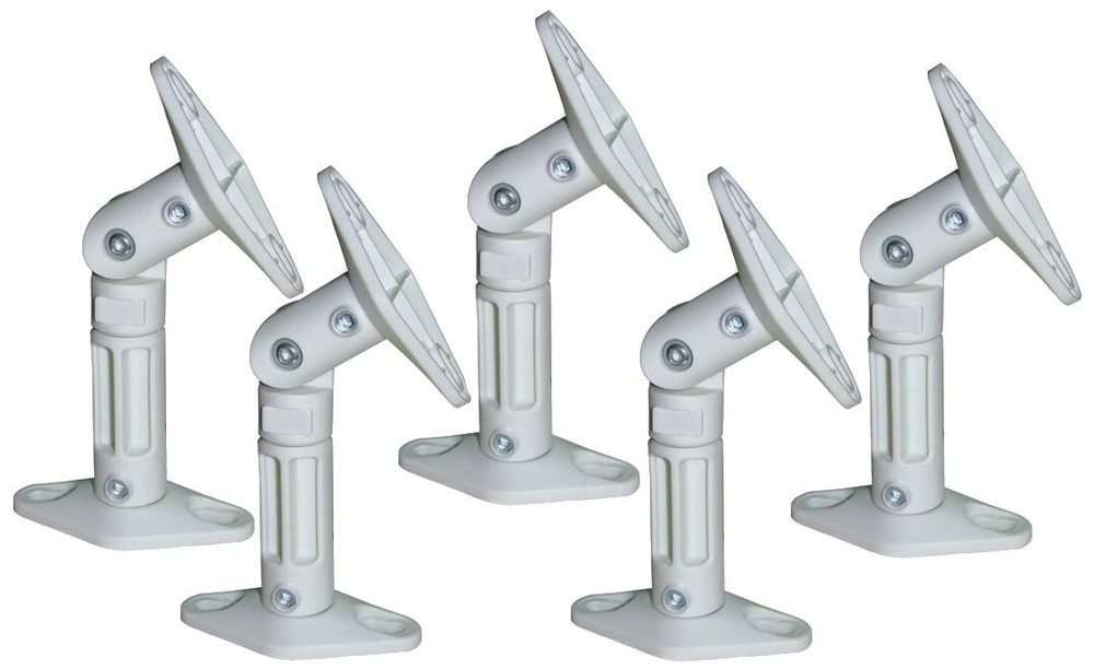 5 White Pack Lot – Universal Wall or Ceiling Speaker Mount Brackets fits Bose