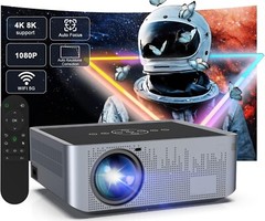 AUSHA Android Led Auto Focus Projector with 4K 8K Support & Dolby Audio