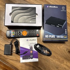 vSeeBox V3 Plus 4GB RAM, 64GB Up to 8K Android TV Box WiFi 6 BT5.0 Voice Remote