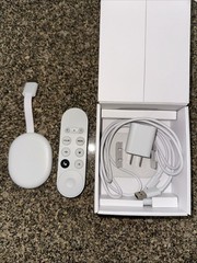 Google Chromecast with Google TV 4K Streaming Device Remote Box – used once.