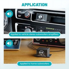 Car Amplifier Remote Bass Level Control Knob Universal Stereo RCA Input Output