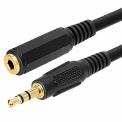 3.5mm Audio Extension Cable Male to Female M/FStereo Aux Auxiliary Black 5 Feet