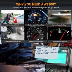 ELM327 Dongle OBD2 Code Reader Bluetooth Automotive Diagnostic Fit for Android