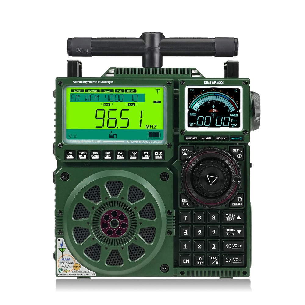 TR113 Shortwave Radio SSB Radio AM FM LW WB VHF UHF AIR CB Radio With Bluetooth