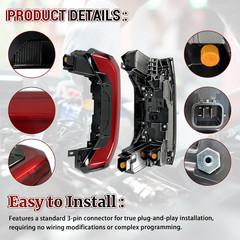 2022-25 Toyota Tundra Left Driver Side LED Tail Light–Compatible Replacement