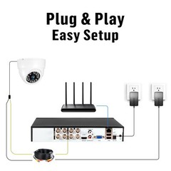 5MP High Definition 8 Channel 6-in-1 XVR DVR H.265+ Pre-Installed 500GB HDD