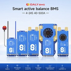 Daly Smart BMS 200A 4S-24S with Active Balancer for Li-ion LiFePO4 12V-72V packs