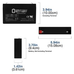 Mighty Max 6V 7Ah SLA Replacement Battery for Enduring 3FM7