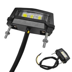 Motorcycle LED License Plate Light, 12V 6K White Rear Brake Tail Light Waterp…