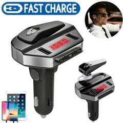 In Car Wireless Bluetooth 5.0 FM Transmitter AUX Receiver Adapter 2 USB Charger