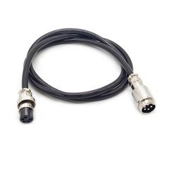 1.64 Ft GX16 5 Pin Male To Female Aviation Cable Adapter 7A 125V 20AWG