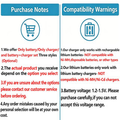 Rechargeable Lithium Battery AA 3600Mwh/Aaa 1300Mwh Original Batteries High Capa