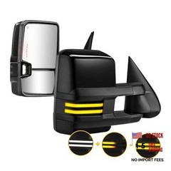 Switchback Towing Mirrors Light—Painted Black—2003-2007 Chevy—Switched Black