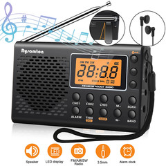 AM FM Portable Radio AC or Battery Operated Big Speaker Earphone Jack Home Elder