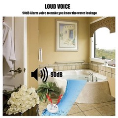 WER Water Leak Alarm Sensor, Battery Operated Leak Alert, 90dB Water Detector…