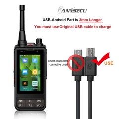 ANYSECU Zello W6PLUS Android 10 4G Network Radio UHF 400-470Mhz Walkie Talkie