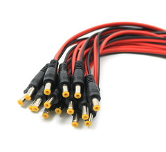 DC Power Pigtail Cable 18AWG 21.1X5.5 Wire Plug 12V 5A Cord Male Female LOT