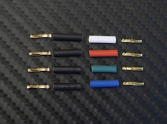 24K GOLD plated CONNECTOR CLIPS & TUBES for Phono Pick-up Cartridge -NEW-
